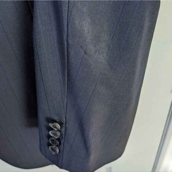 HUGO Boss Wool Suit Blazer Navy 100% Wool 44R US - Picture 14 of 15
